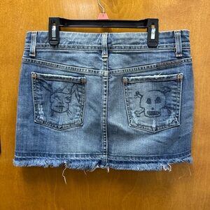 RARE! CITIZENS OF HUMANITY Skull & Rabbit Denim  Mini Skirt Skirt Size 26